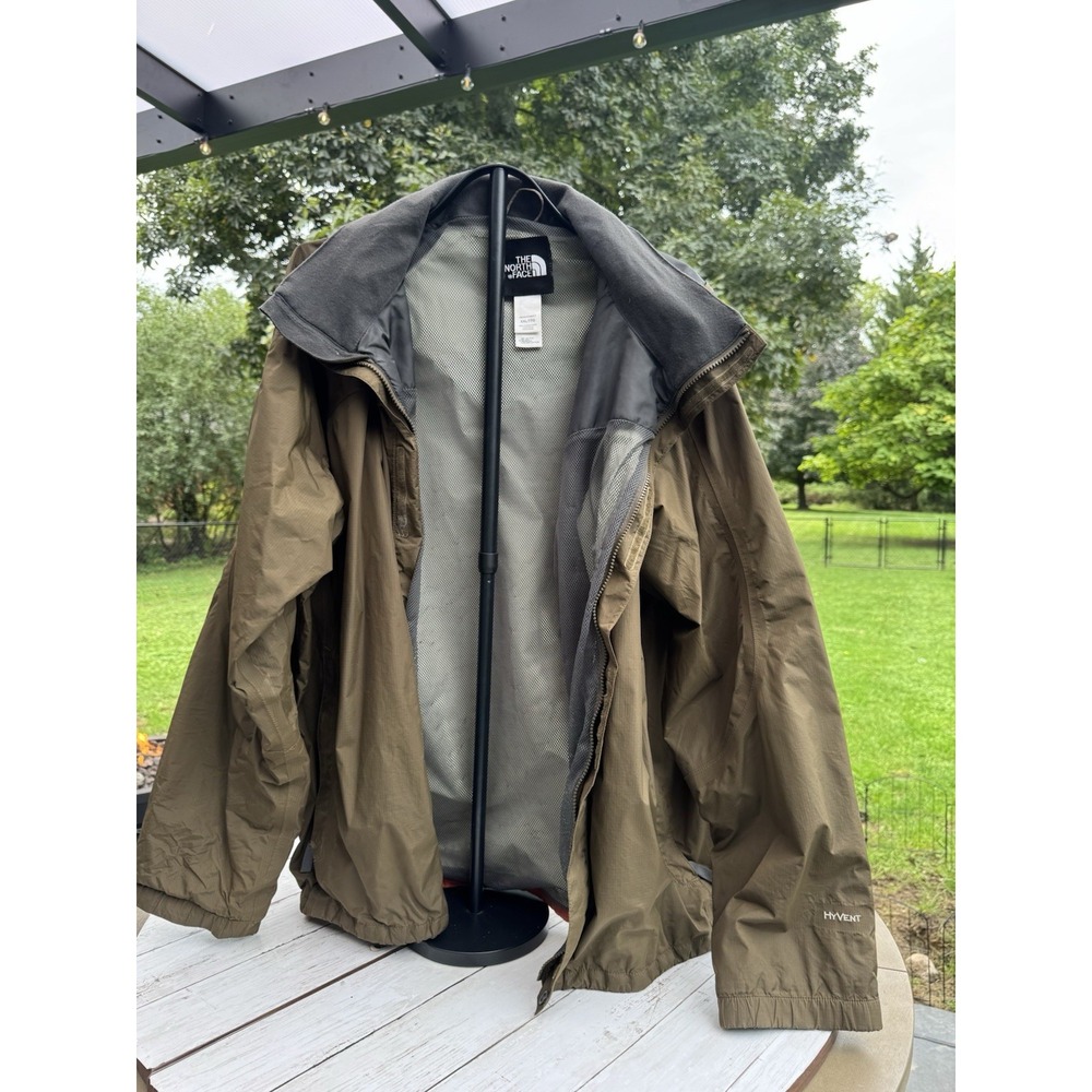 The North Face HyVent Men's XXL Brown Hooded Rain Jacket Waterproof Shell